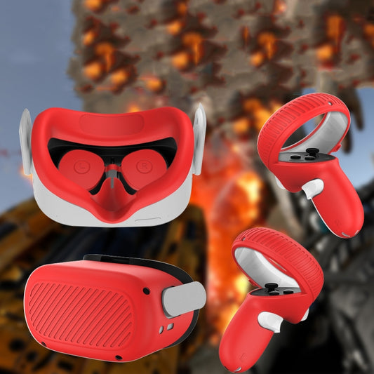 VR Glasses Lens Shell Handle Protective Case For Oculus Quest 2(Red) - VR Accessories by buy2fix | Online Shopping UK | buy2fix
