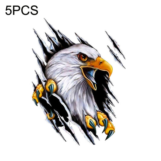 5PCS Tear Eagle 3D Car Sticker Scratch Covering Body Pull Flower Sticker, Style: Right (18x 24cm) - 3D Creative Stickers by buy2fix | Online Shopping UK | buy2fix
