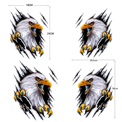 5PCS Tear Eagle 3D Car Sticker Scratch Covering Body Pull Flower Sticker, Style: Left (18x 24cm) - 3D Creative Stickers by buy2fix | Online Shopping UK | buy2fix