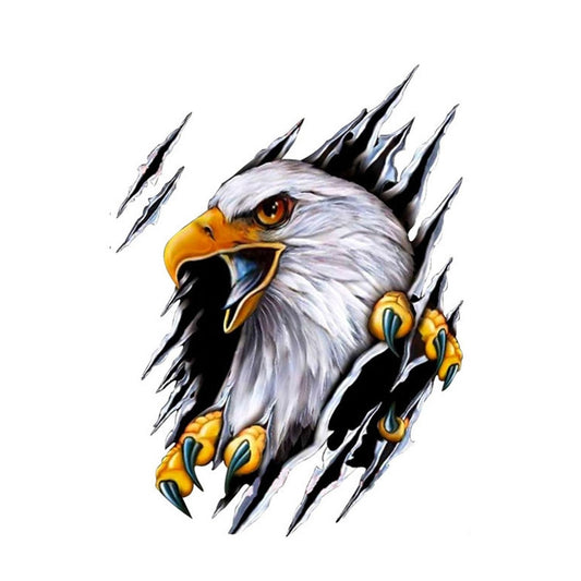 Tear Eagle 3D Car Sticker Scratch Covering Body Pull Flower Sticker, Style: Left (28.5x38cm) - 3D Creative Stickers by buy2fix | Online Shopping UK | buy2fix