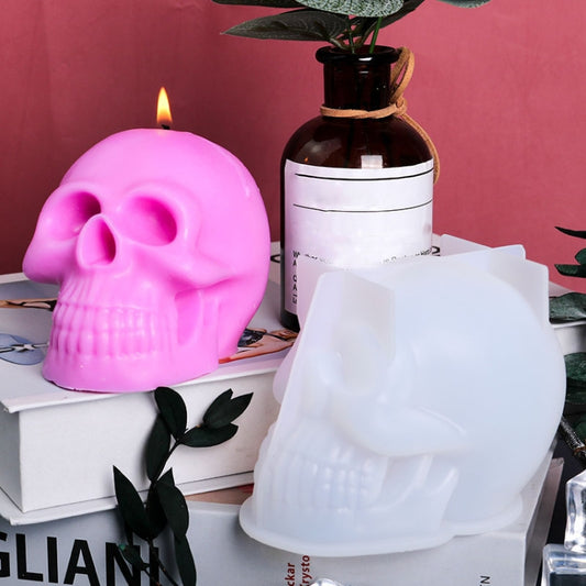 D804 Epoxy Mould Skull Candle Silicone Mould - Arts & Crafts by buy2fix | Online Shopping UK | buy2fix