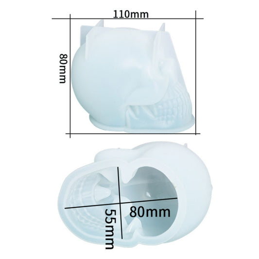 D804 Epoxy Mould Skull Candle Silicone Mould - Arts & Crafts by buy2fix | Online Shopping UK | buy2fix