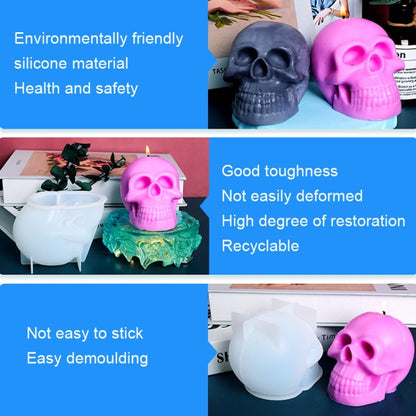 D804 Epoxy Mould Skull Candle Silicone Mould - Arts & Crafts by buy2fix | Online Shopping UK | buy2fix