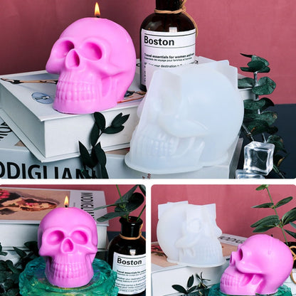 D804 Epoxy Mould Skull Candle Silicone Mould - Arts & Crafts by buy2fix | Online Shopping UK | buy2fix