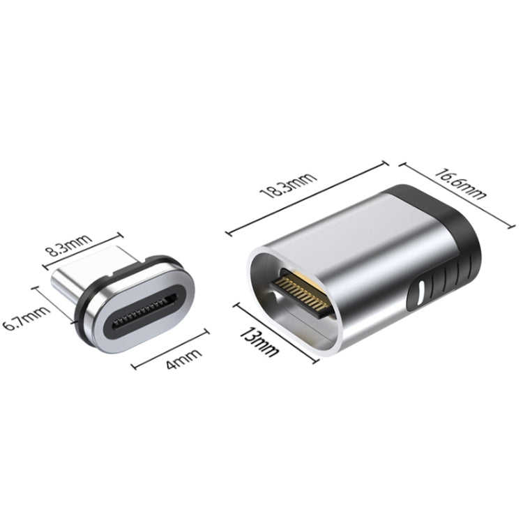 TZ28 PD 100W 24Pin Fast Charge Data and Video Transmission Type-C / USB-C Magnetic Adapter by buy2fix