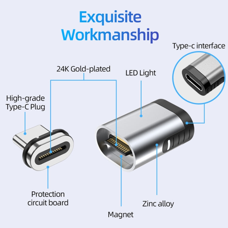 TZ28 PD 100W 24Pin Fast Charge Data and Video Transmission Type-C / USB-C Magnetic Adapter by buy2fix