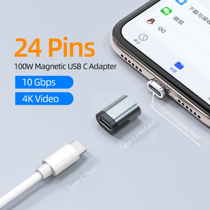 TZ28 PD 100W 24Pin Fast Charge Data and Video Transmission Type-C / USB-C Magnetic Adapter by buy2fix