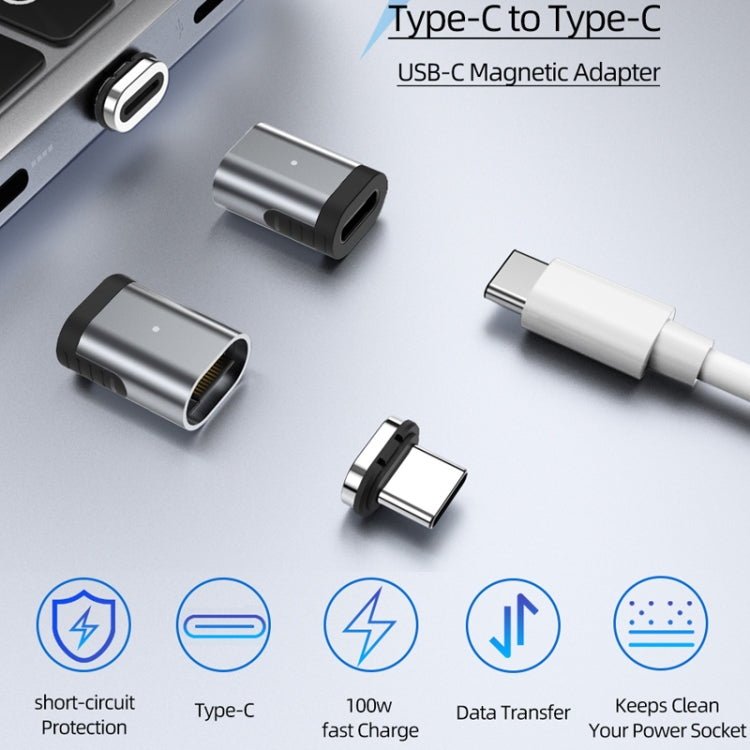 TZ28 PD 100W 24Pin Fast Charge Data and Video Transmission Type-C / USB-C Magnetic Adapter by buy2fix