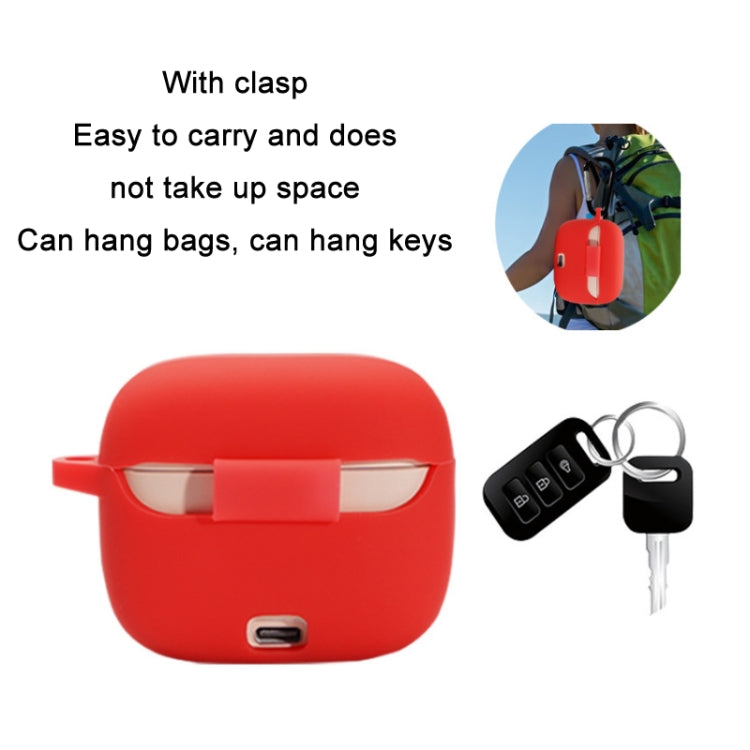 For JBL T230NC TWS Wireless Bluetooth Headphones Silicone Case(Red) by buy2fix