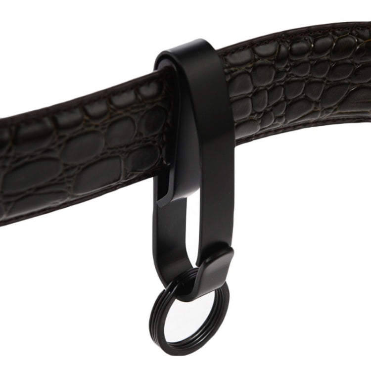 Key Clamp Belt Buckle Stainless Steel EDC Outdoor Buckle(Black) - Key Rings by buy2fix | Online Shopping UK | buy2fix