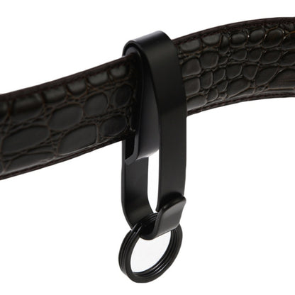Key Clamp Belt Buckle Stainless Steel EDC Outdoor Buckle(Black) - Key Rings by buy2fix | Online Shopping UK | buy2fix