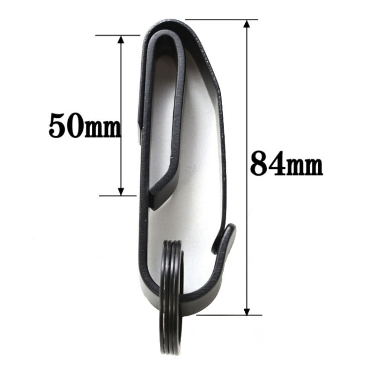 Key Clamp Belt Buckle Stainless Steel EDC Outdoor Buckle(Black) - Key Rings by buy2fix | Online Shopping UK | buy2fix