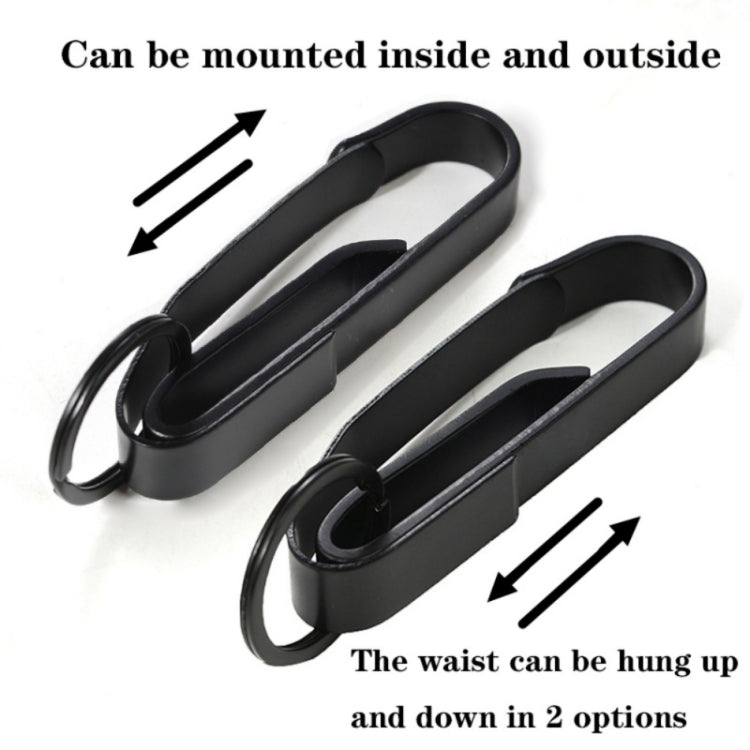 Key Clamp Belt Buckle Stainless Steel EDC Outdoor Buckle(Black) - Key Rings by buy2fix | Online Shopping UK | buy2fix