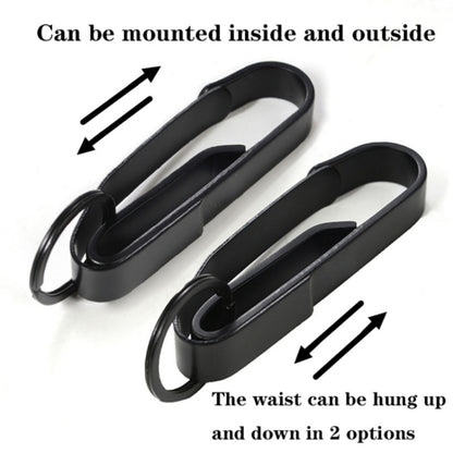 Key Clamp Belt Buckle Stainless Steel EDC Outdoor Buckle(Black) - Key Rings by buy2fix | Online Shopping UK | buy2fix