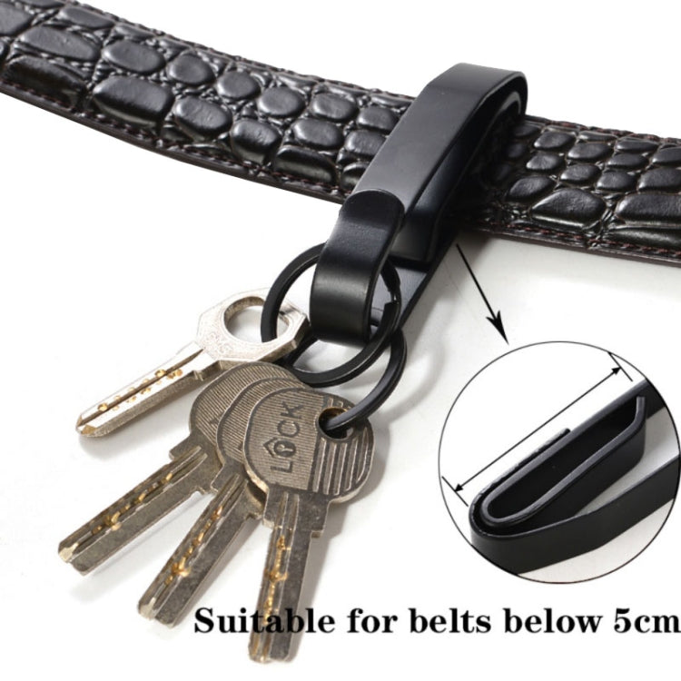 Key Clamp Belt Buckle Stainless Steel EDC Outdoor Buckle(Black) - Key Rings by buy2fix | Online Shopping UK | buy2fix