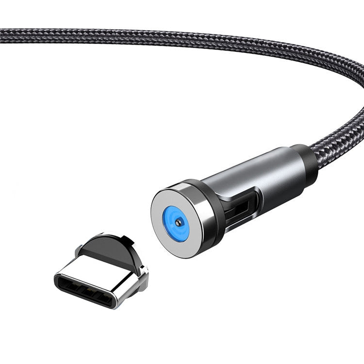 CC56 Type-C / USB-C Magnetic Interface Dust Plug Rotating Data Charging Cable, Cbale Length: 1m(Black) by buy2fix