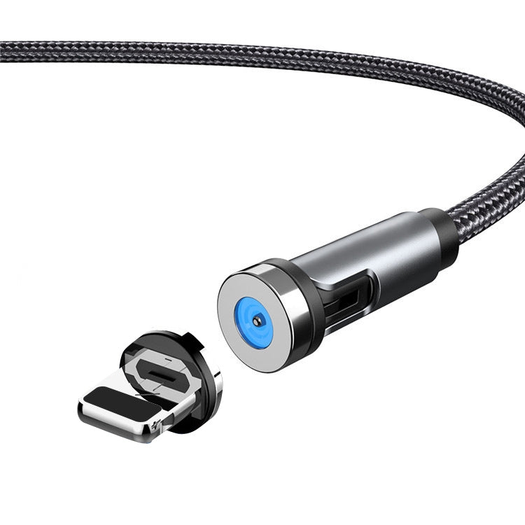 CC56 8Pin Magnetic Interface Dust Plug Rotating Data Charging Cable, Cbale Length: 1m(Black) by buy2fix