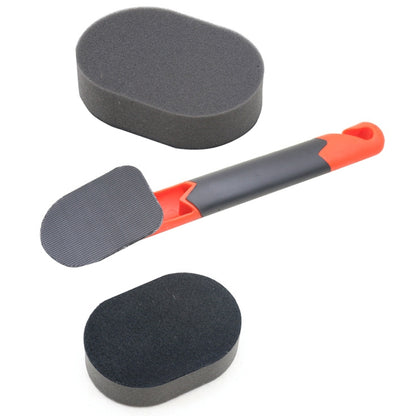 Handle + Sponge Long Handle Car Tire Varnishing Brush Tire Waxing Brush Sponge - Polishing Machine & Accessories by buy2fix | Online Shopping UK | buy2fix