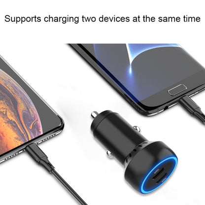 IBD352 Aluminum Alloy Dual Interface Car Charger, Spec: Double QC3.0 36W - Car Charger by buy2fix | Online Shopping UK | buy2fix
