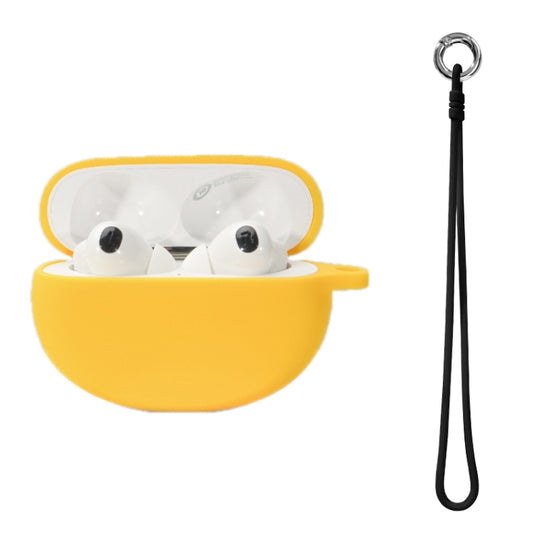 Bluetooth Earphone Silicone Cover For OPPO Enco X2 With Hand Rope(Yellow)