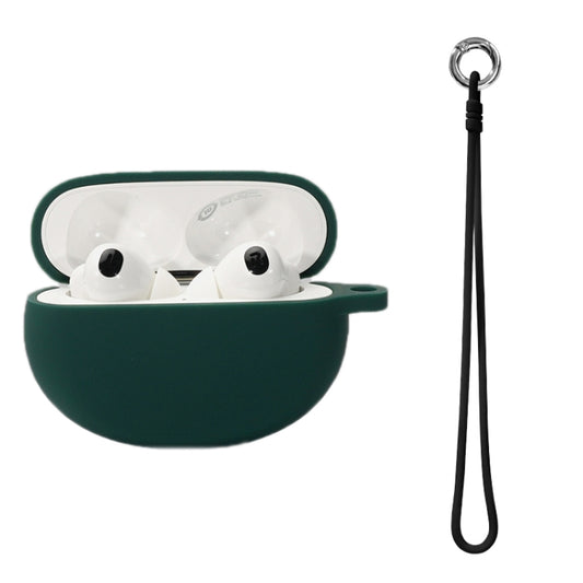Bluetooth Earphone Silicone Cover For OPPO Enco X2 With Hand Rope(Dark Green) - Other Earphone Case by buy2fix | Online Shopping UK | buy2fix