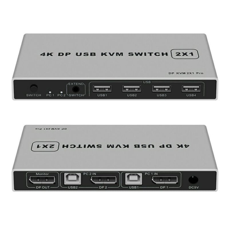 4K KYSW59 60HZ DP USB KVM Switch 2-in-1 Computer Sharing Device by buy2fix