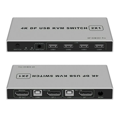 4K KYSW59 60HZ DP USB KVM Switch 2-in-1 Computer Sharing Device by buy2fix