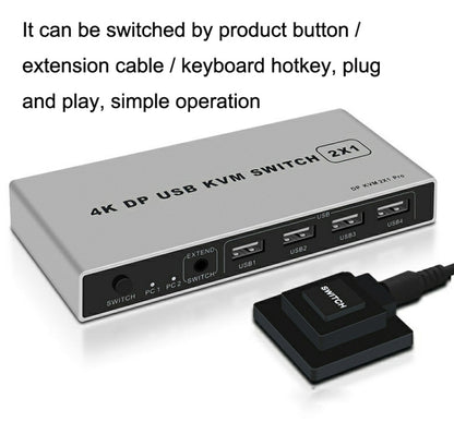 4K KYSW59 60HZ DP USB KVM Switch 2-in-1 Computer Sharing Device by buy2fix