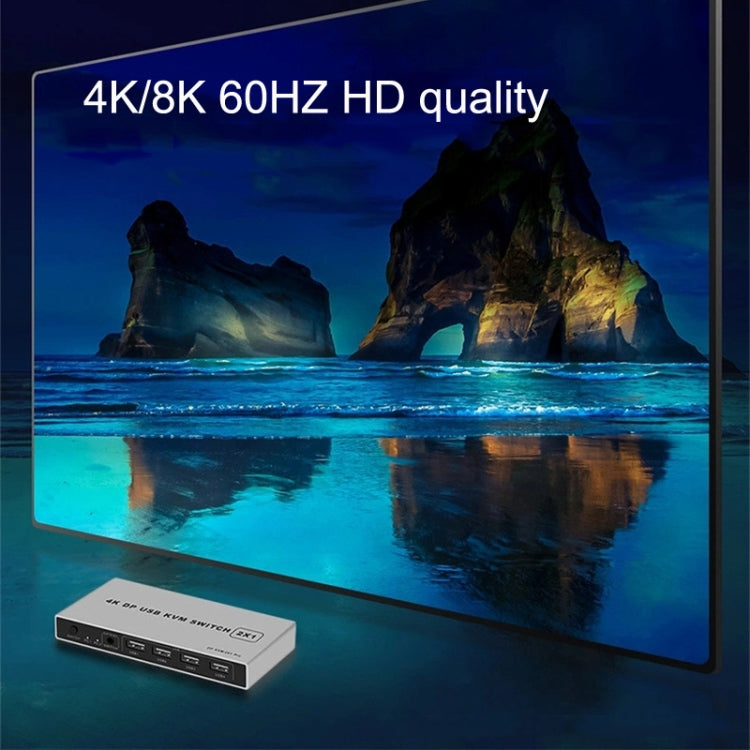4K KYSW59 60HZ DP USB KVM Switch 2-in-1 Computer Sharing Device by buy2fix