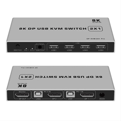 8K KYSW59 60HZ DP USB KVM Switch 2-in-1 Computer Sharing Device by buy2fix