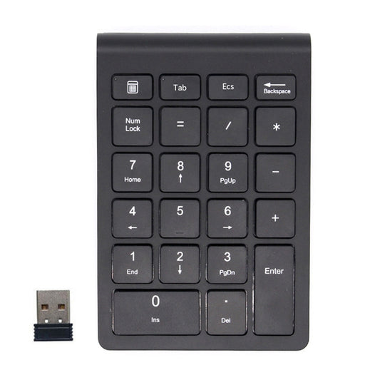 BT304 22 Keys Laptop Mini Wireless Keyboard, Spec: 2.4G (Black) by buy2fix