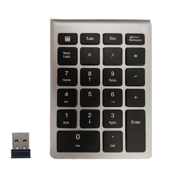 BT304 22 Keys Laptop Mini Wireless Keyboard, Spec: 2.4G (Silver Black) by buy2fix