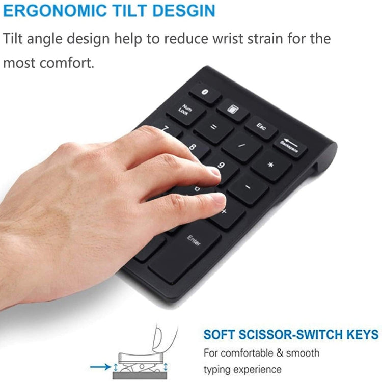 BT304 22 Keys Laptop Mini Wireless Keyboard, Spec: 2.4G (Silver Black) by buy2fix