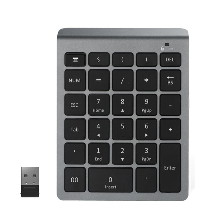BT302 28 Keys Laptop Mini Wireless Keyboard, Spec: 2.4G (Gray) by buy2fix