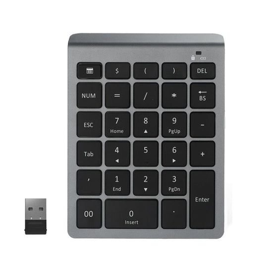BT302 28 Keys Laptop Mini Wireless Keyboard, Spec: 2.4G (Gray) by buy2fix
