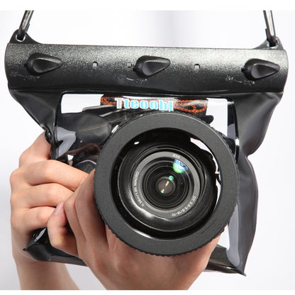 Tteoobl 20m Underwater Diving Camera Housing Case Pouch Camera Waterproof Dry Bag, Size: M(Black) by Tteoobl