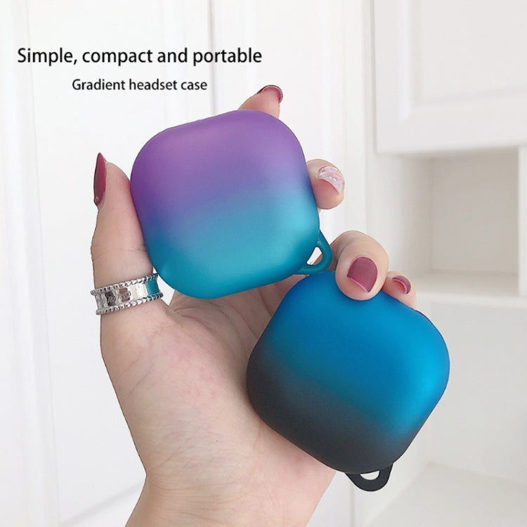 Gradient Headphone Cover For Samsung Buds Pro/Buds Live/Buds 2(Blue Black) - Samsung Earphone Case by buy2fix | Online Shopping UK | buy2fix