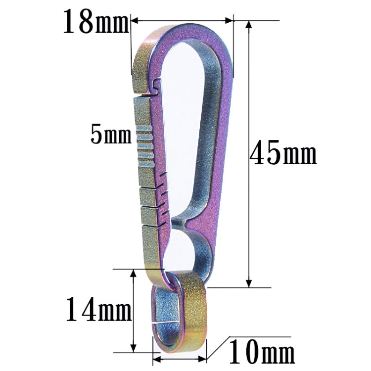 Men Titanium Alloy Keychain Car Key Waist Hanging(Colorful Titanium) - Key Rings by buy2fix | Online Shopping UK | buy2fix