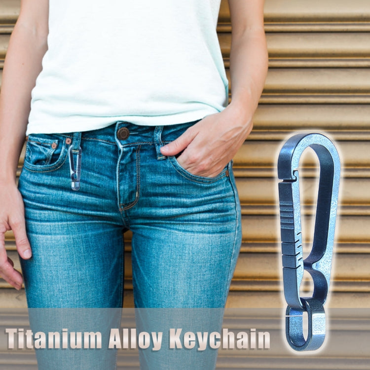 Men Titanium Alloy Keychain Car Key Waist Hanging(Colorful Titanium) - Key Rings by buy2fix | Online Shopping UK | buy2fix