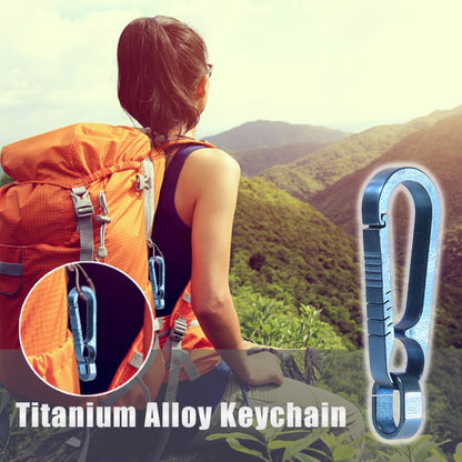 Men Titanium Alloy Keychain Car Key Waist Hanging(Colorful Titanium) - Key Rings by buy2fix | Online Shopping UK | buy2fix