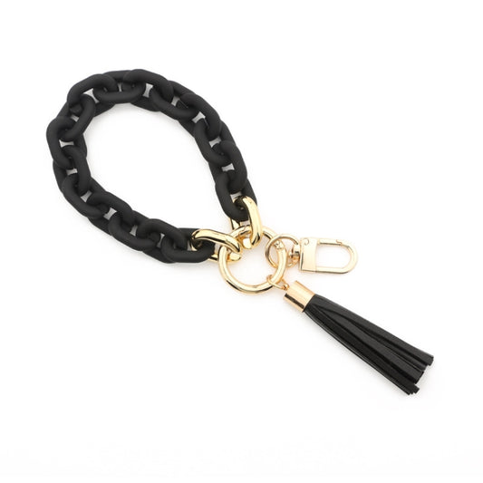 Keychain Ladies Acrylic Bracelet Jewelry(Black) - Key Rings by buy2fix | Online Shopping UK | buy2fix