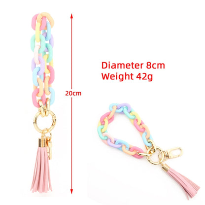 Keychain Ladies Acrylic Bracelet Jewelry(Brown) - Key Rings by buy2fix | Online Shopping UK | buy2fix