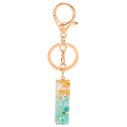 2 PCS Gold Foil Epoxy English Letter Keychain Bag Pendant(I) - Key Rings by buy2fix | Online Shopping UK | buy2fix