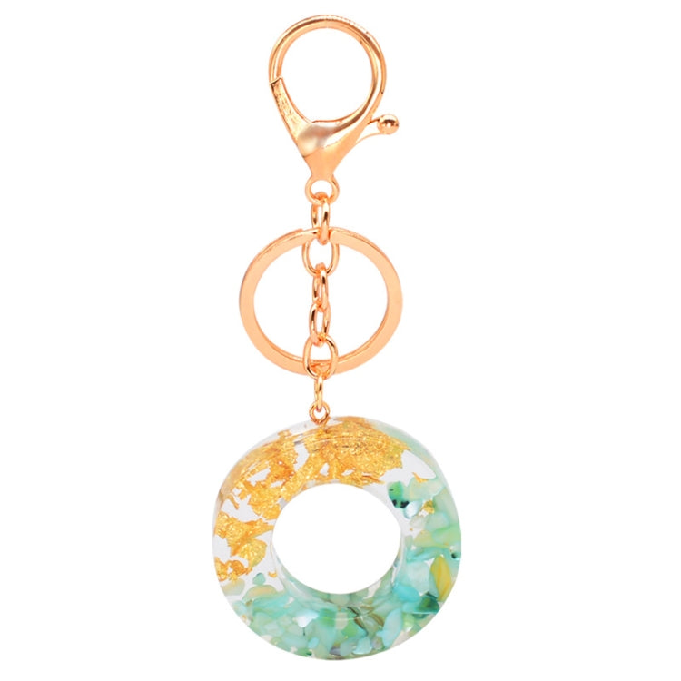 2 PCS Gold Foil Epoxy English Letter Keychain Bag Pendant(O) - Key Rings by buy2fix | Online Shopping UK | buy2fix