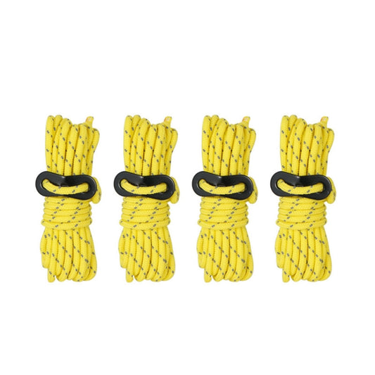 4 PCS / Set CLS Outdoor Camp Reflective Wind-Proof Camping Support Rod(Yellow) - Tents & Accessories by CLS | Online Shopping UK | buy2fix
