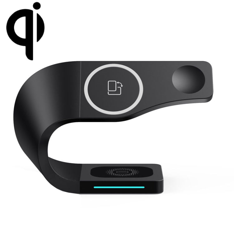 LFX-178 4 In 1 Wireless Charger For Smartphone&iWatch&AirPods(Black) - Wireless Charger by buy2fix | Online Shopping UK | buy2fix