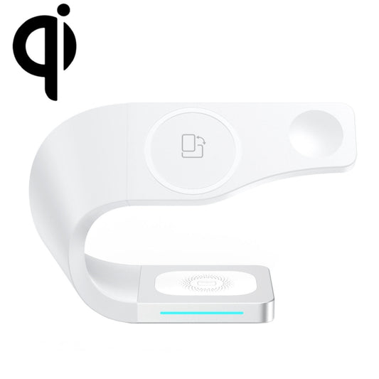 LFX-178 4 In 1 Wireless Charger For Smartphone&iWatch&AirPods(White) - Wireless Charger by buy2fix | Online Shopping UK | buy2fix