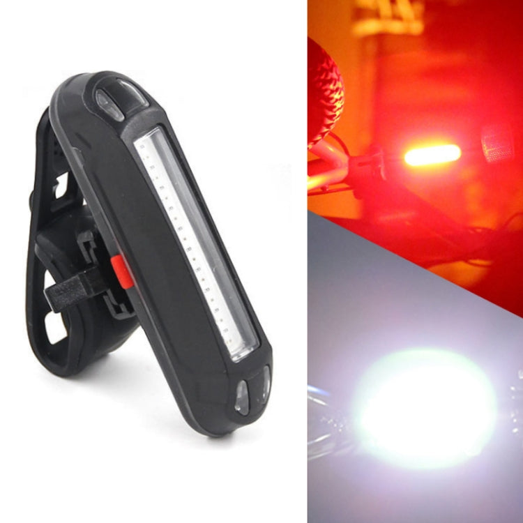 LED Rechargeable Bicycle Warning Strip Tail Light(OPP Red&White Light) by buy2fix
