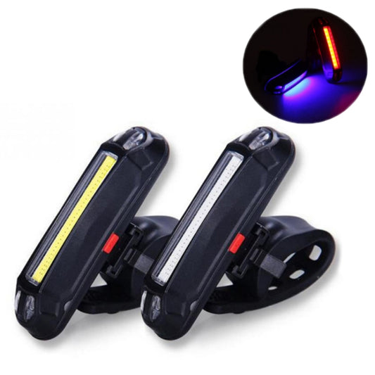 LED Rechargeable Bicycle Warning Strip Tail Light(OPP Red&Blue Light) by buy2fix