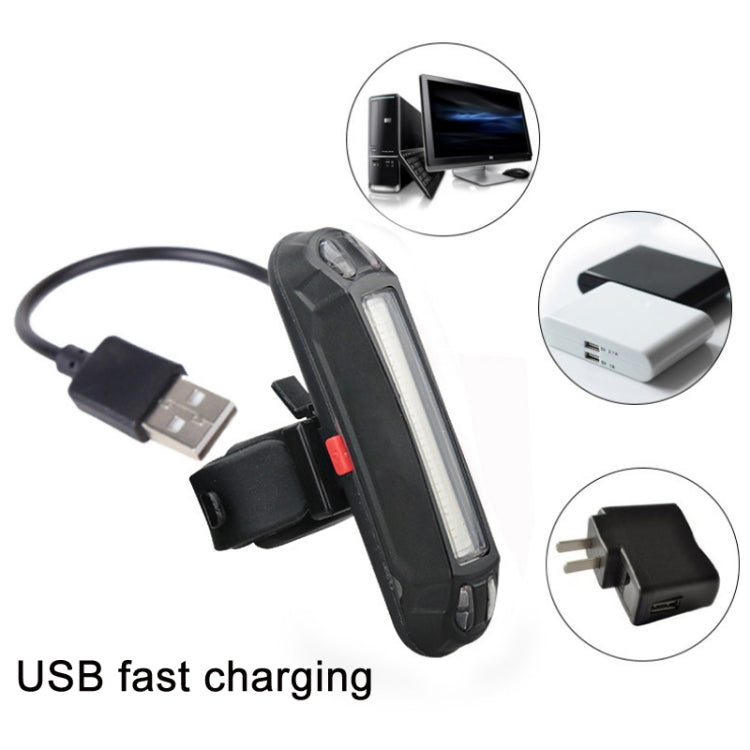 LED Rechargeable Bicycle Warning Strip Tail Light(OPP White Light) by buy2fix